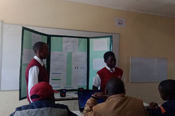 Science  Club students at Lanet Secondary School